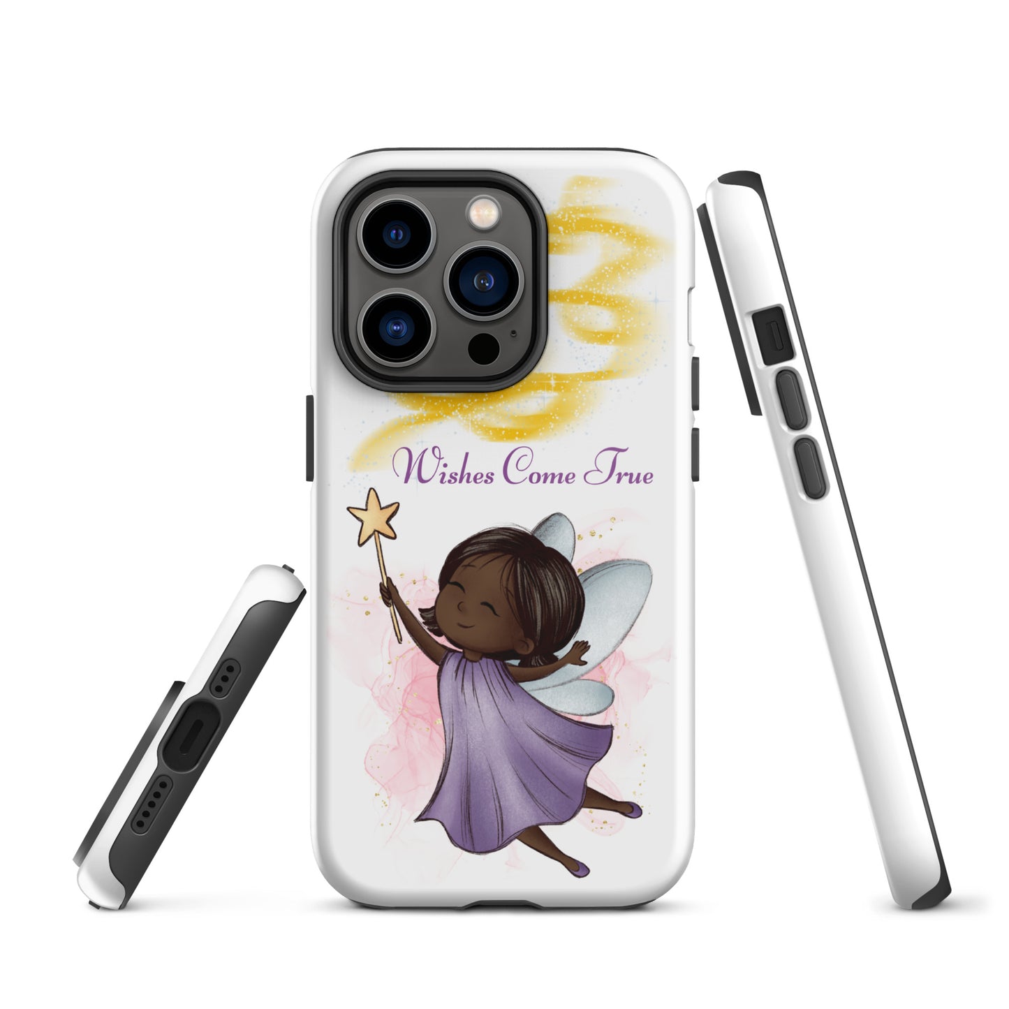 Tough case for iPhone 11, 12, 13, 14, 15, 16 Variations | Wishes Come True - Purple Fairy