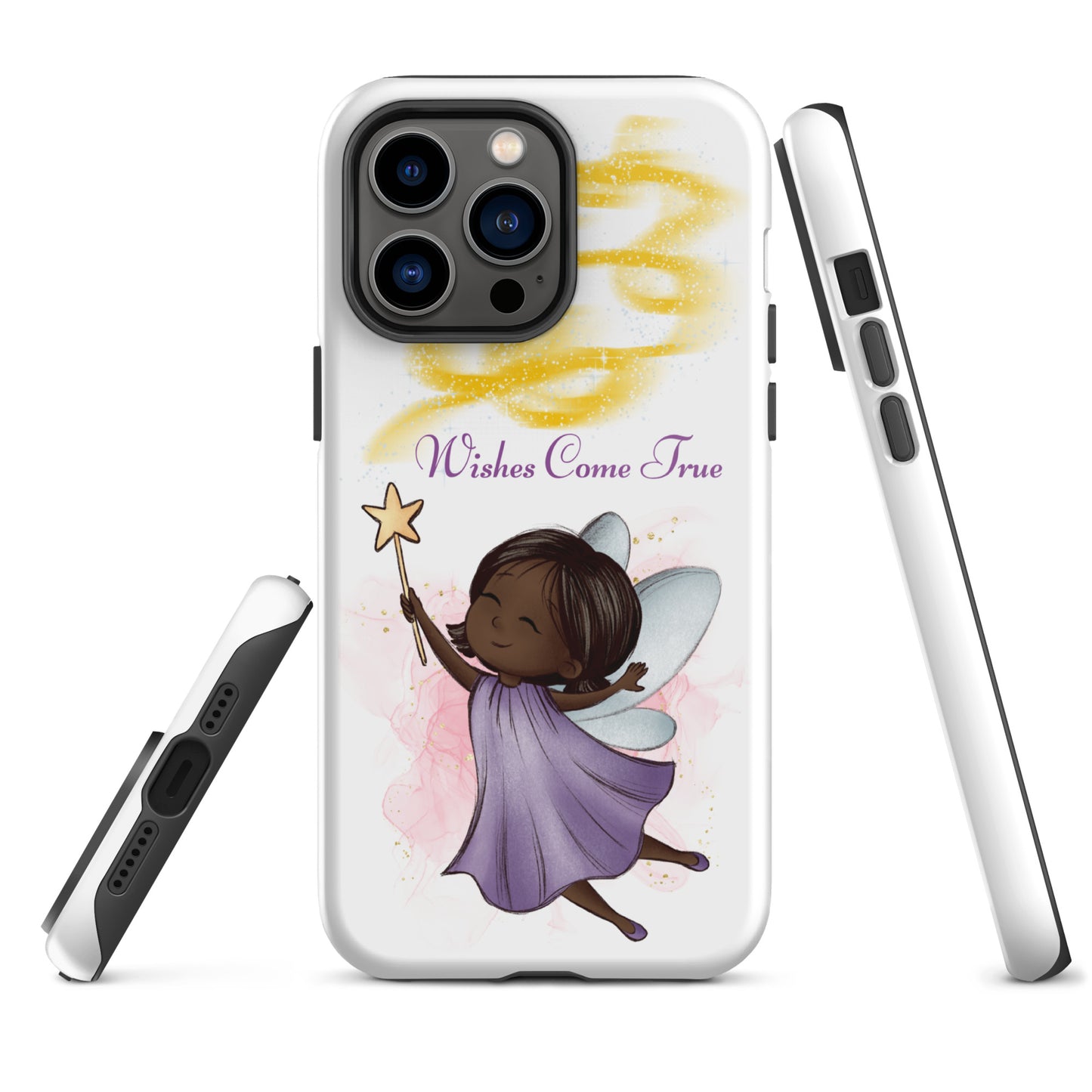 Tough case for iPhone 11, 12, 13, 14, 15, 16 Variations | Wishes Come True - Purple Fairy
