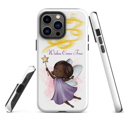 Tough case for iPhone 11, 12, 13, 14, 15, 16 Variations | Wishes Come True - Purple Fairy