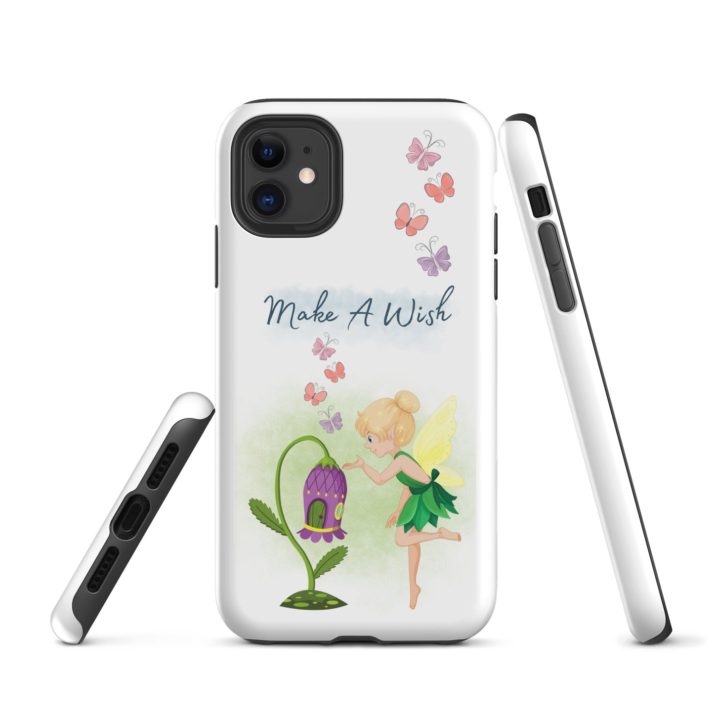 Tough case for iPhone 11, 12, 13, 14, 15, 16 Variations | Make A Wish Green Fairy