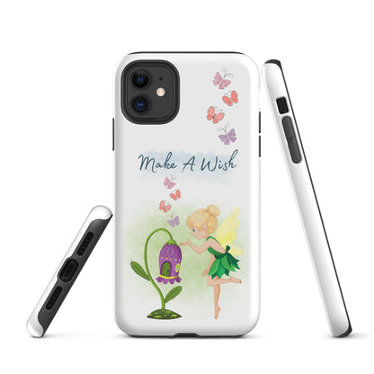 Tough case for iPhone 11, 12, 13, 14, 15, 16 Variations | Make A Wish Green Fairy