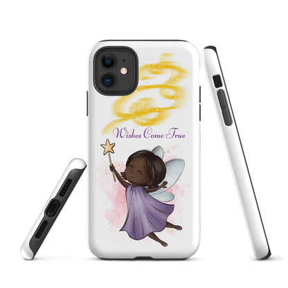 Tough case for iPhone 11, 12, 13, 14, 15 Variations | Wishes Come True - Purple Fairy