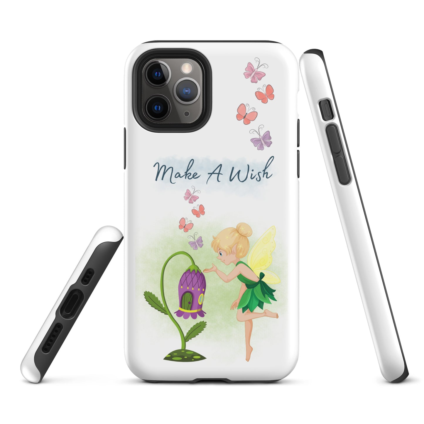 Tough case for iPhone 11, 12, 13, 14, 15, 16 Variations | Make A Wish Green Fairy