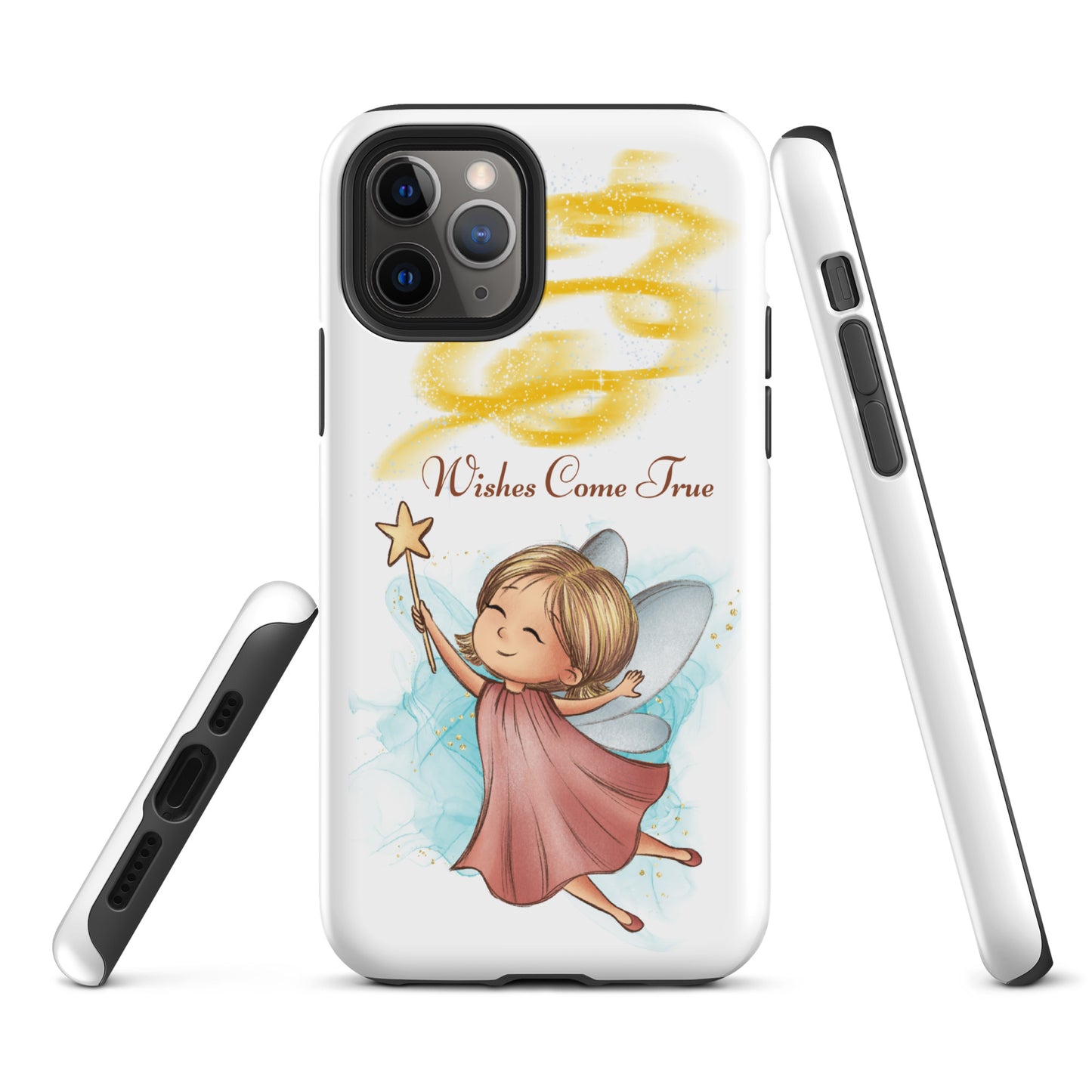 Tough case for iPhone 11, 12, 13, 14, 15, 16 Variations | Wishes Come True - Pink Fairy