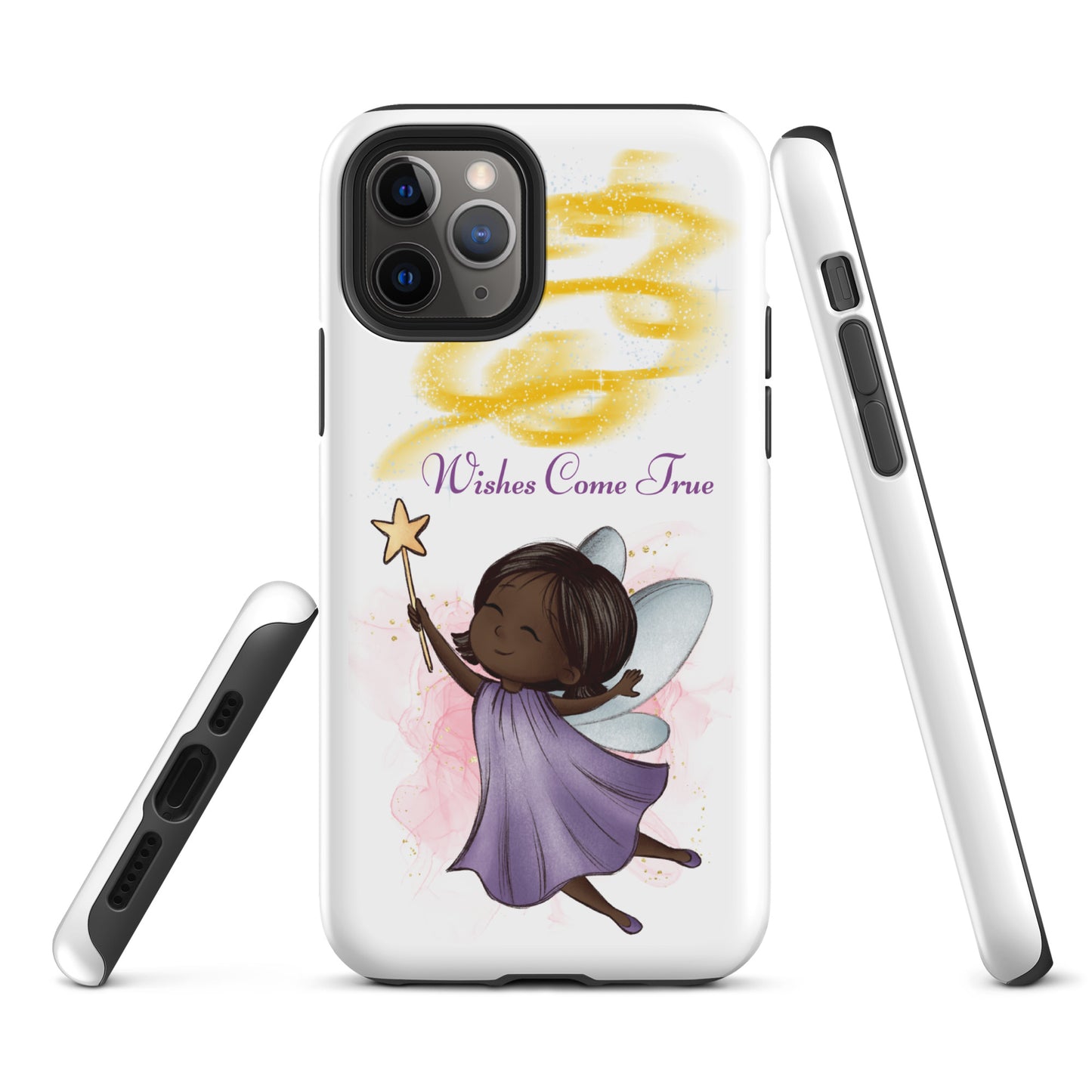 Tough case for iPhone 11, 12, 13, 14, 15, 16 Variations | Wishes Come True - Purple Fairy