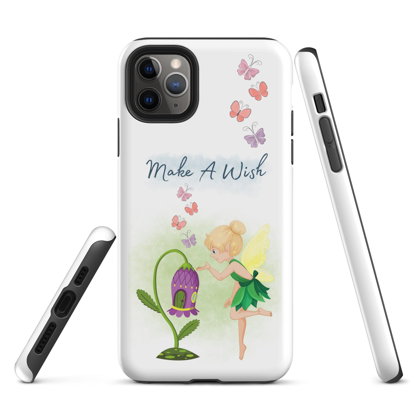 Tough case for iPhone 11, 12, 13, 14, 15, 16 Variations | Make A Wish Green Fairy