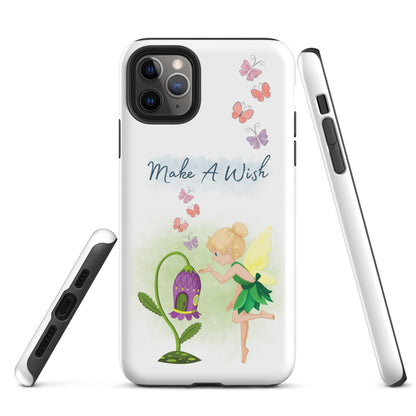 Tough case for iPhone 11, 12, 13, 14, 15, 16 Variations | Make A Wish Green Fairy