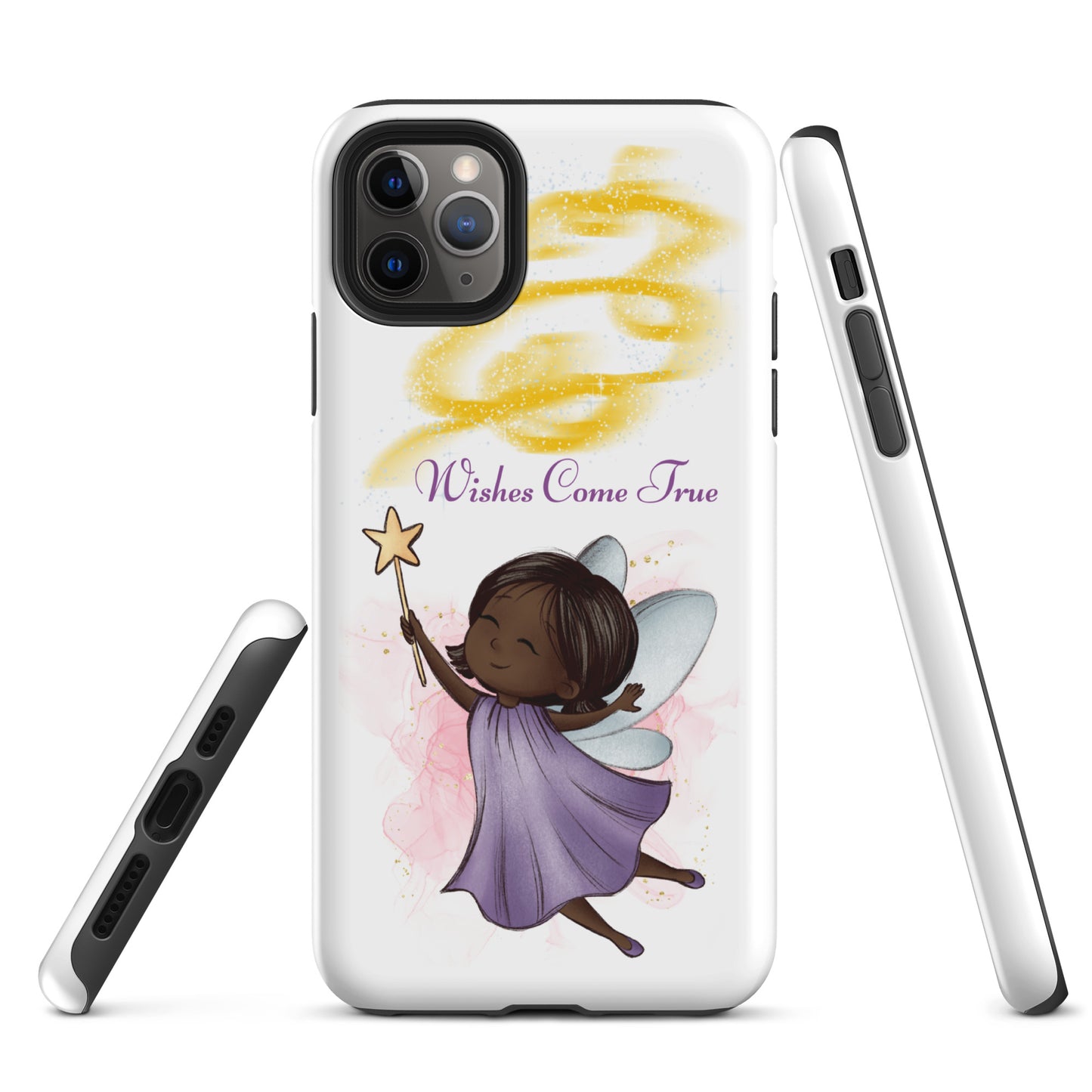 Tough case for iPhone 11, 12, 13, 14, 15, 16 Variations | Wishes Come True - Purple Fairy