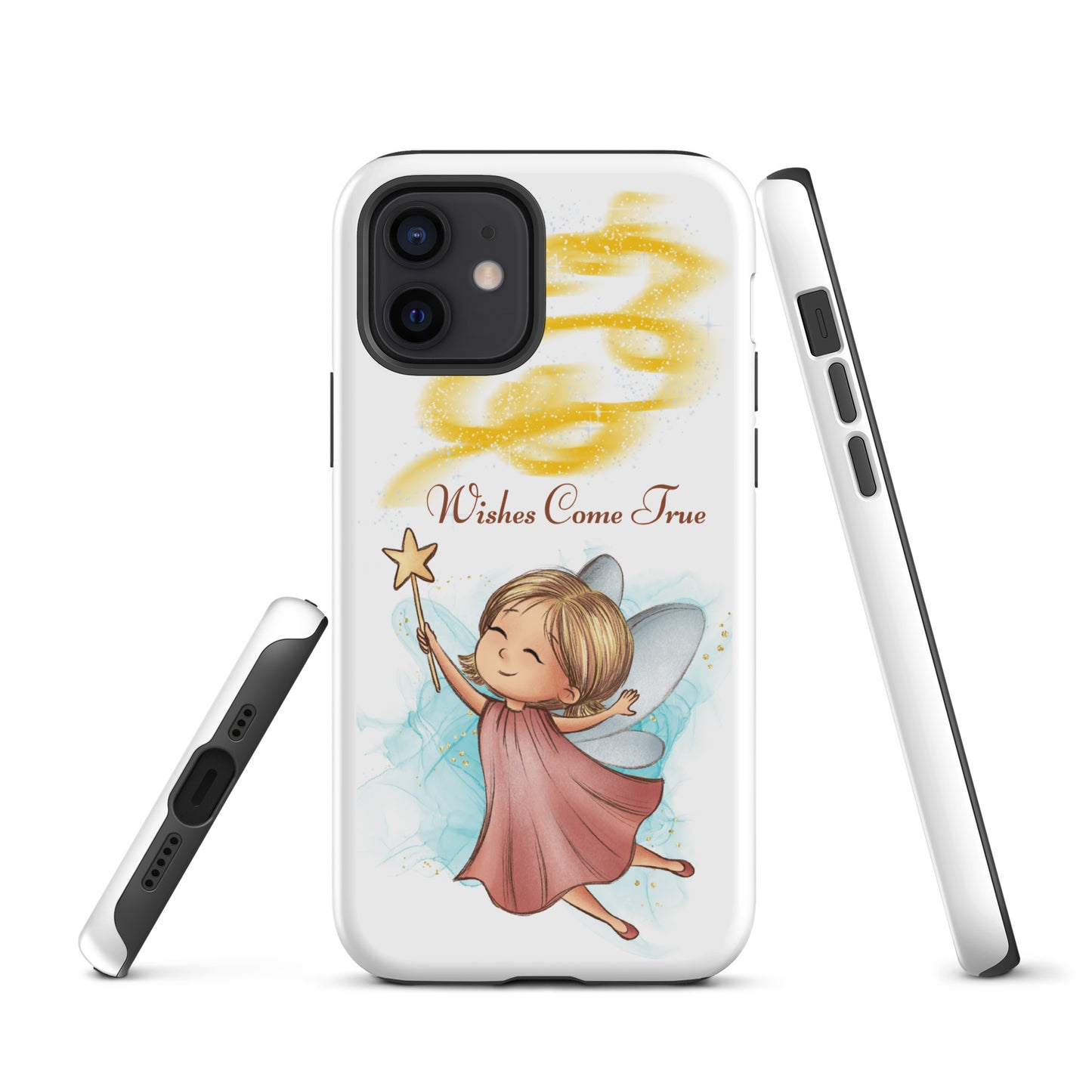 Tough case for iPhone 11, 12, 13, 14, 15, 16 Variations | Wishes Come True - Pink Fairy