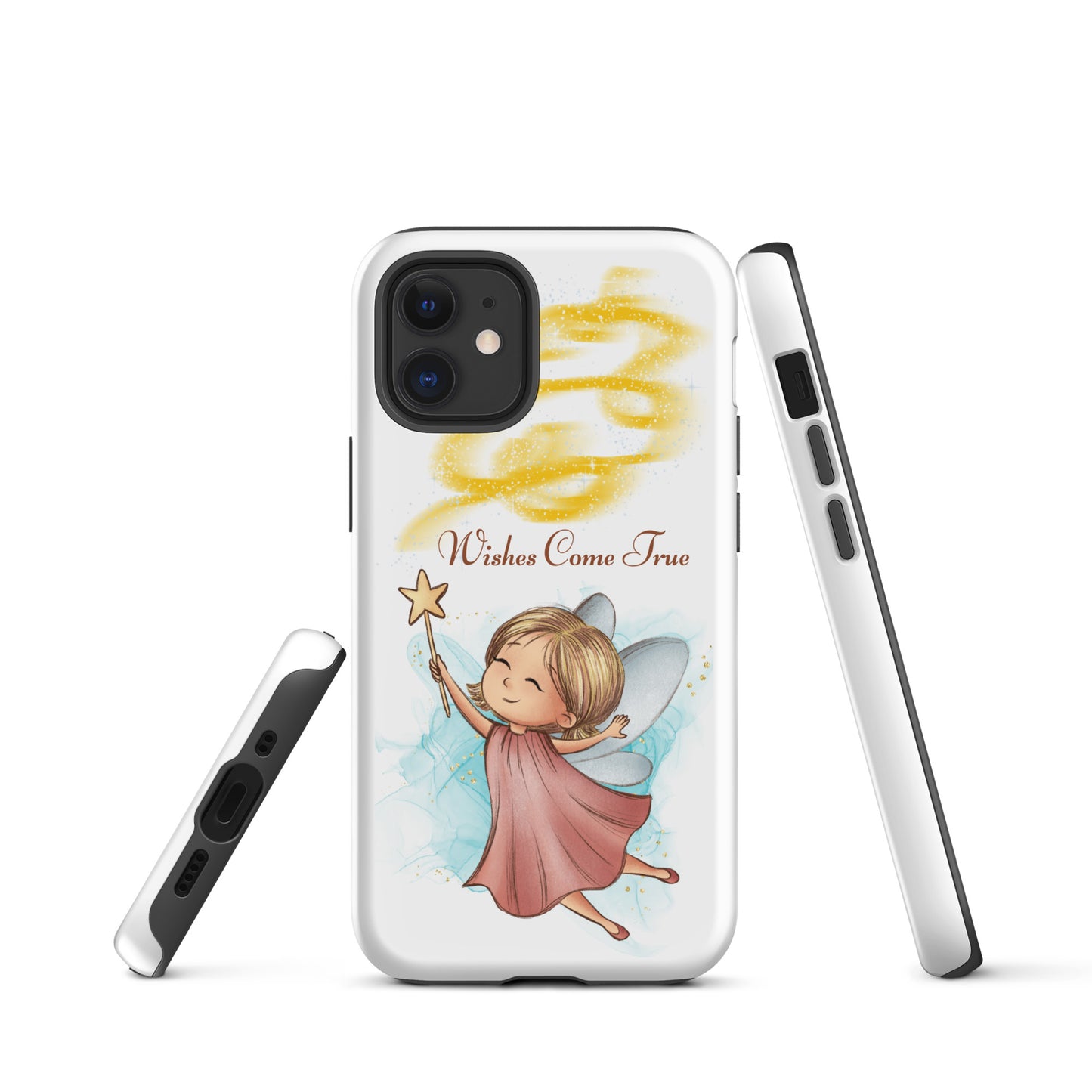 Tough case for iPhone 11, 12, 13, 14, 15, 16 Variations | Wishes Come True - Pink Fairy