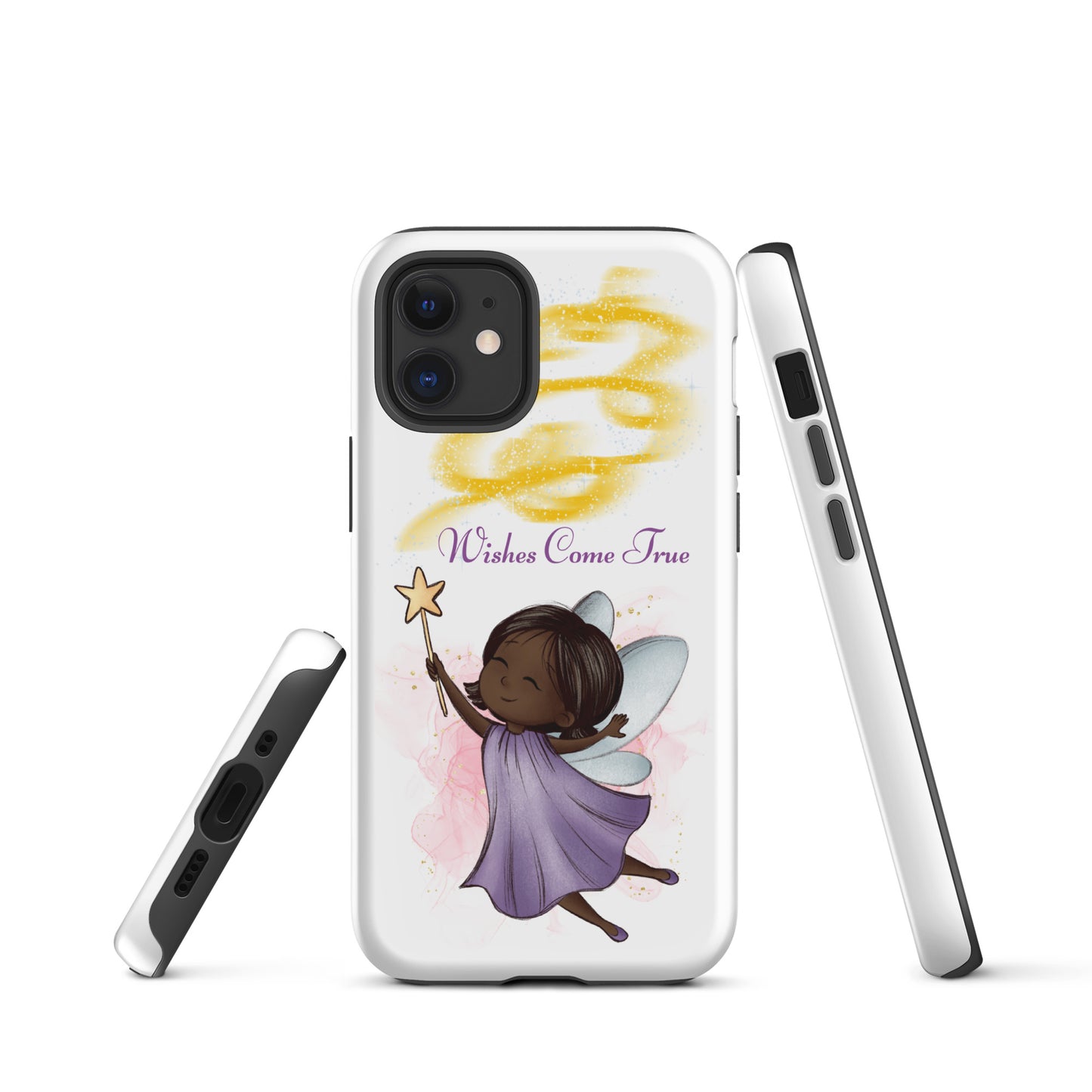 Tough case for iPhone 11, 12, 13, 14, 15, 16 Variations | Wishes Come True - Purple Fairy