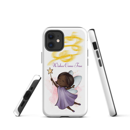 Tough case for iPhone 11, 12, 13, 14, 15, 16 Variations | Wishes Come True - Purple Fairy