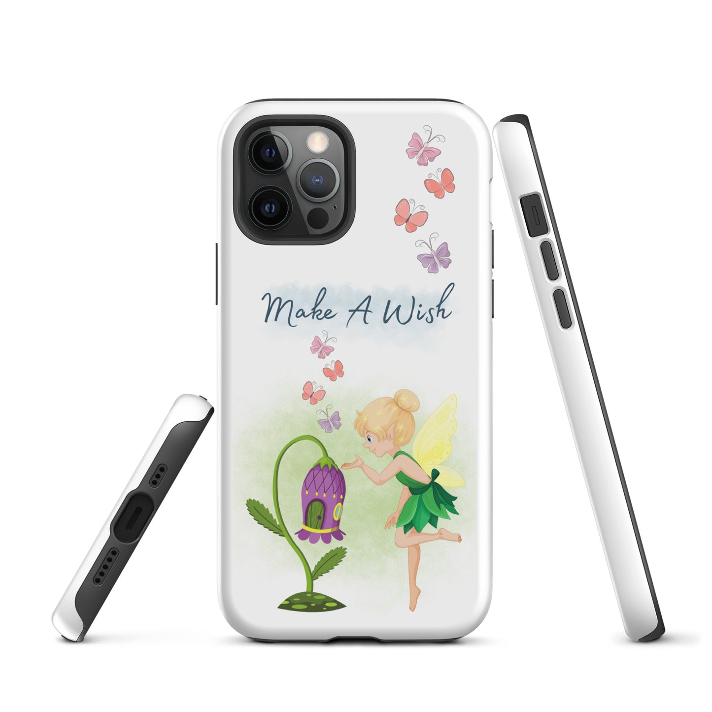 Tough case for iPhone 11, 12, 13, 14, 15, 16 Variations | Make A Wish Green Fairy