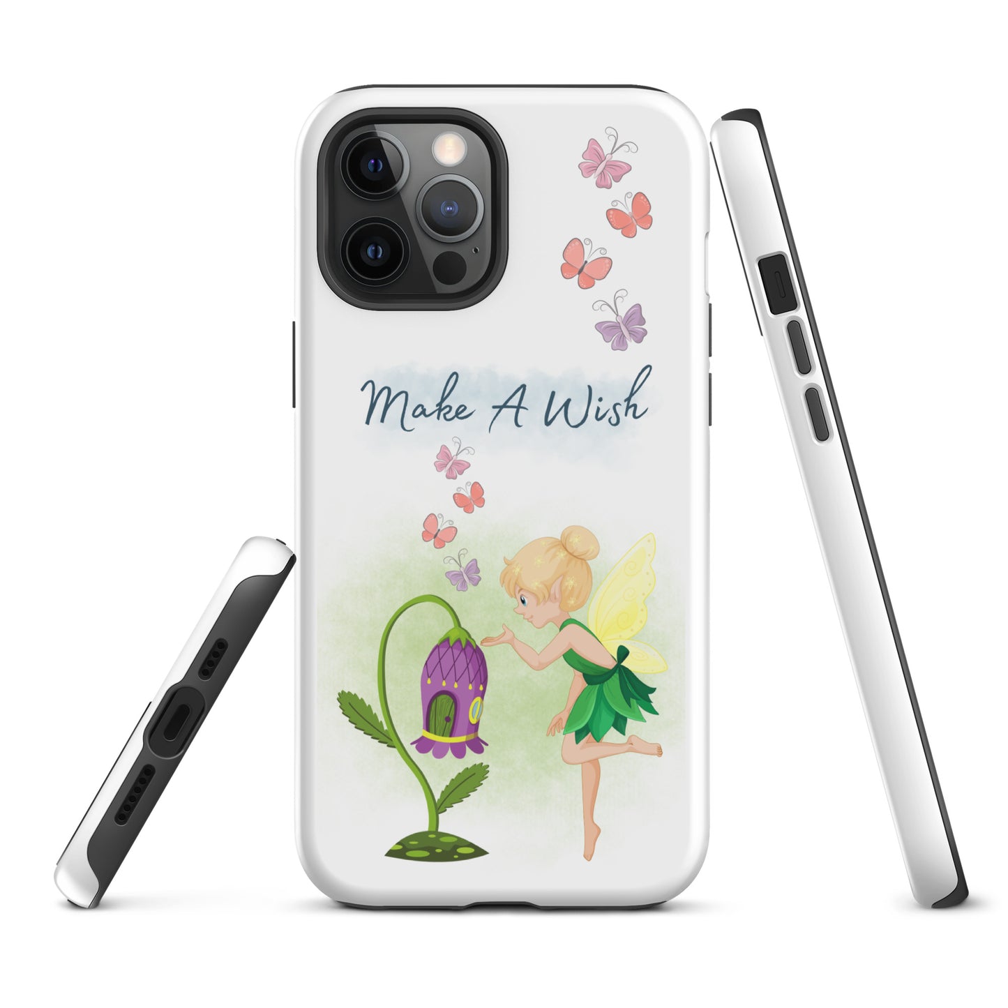 Tough case for iPhone 11, 12, 13, 14, 15, 16 Variations | Make A Wish Green Fairy