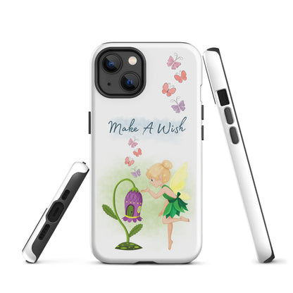 Tough case for iPhone 11, 12, 13, 14, 15, 16 Variations | Make A Wish Green Fairy