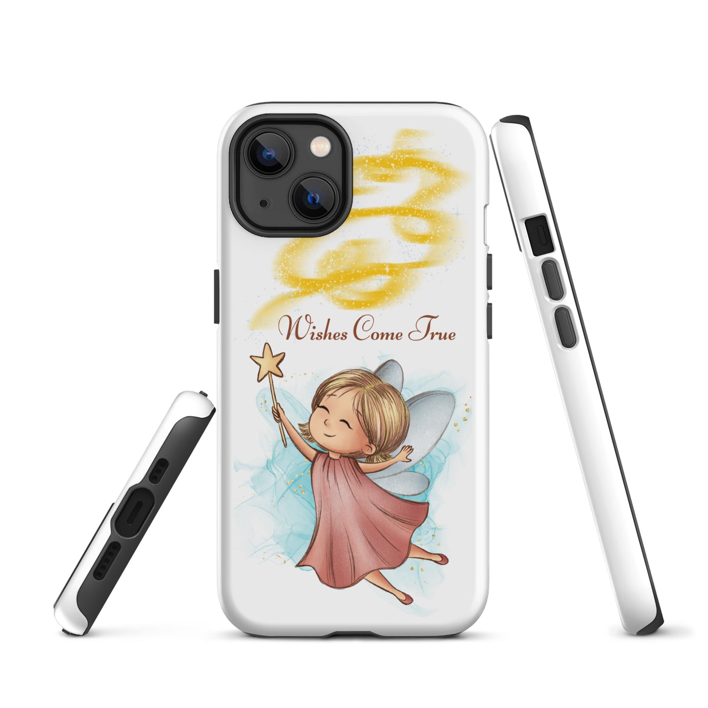 Tough case for iPhone 11, 12, 13, 14, 15, 16 Variations | Wishes Come True - Pink Fairy