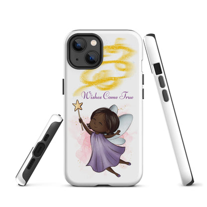 Tough case for iPhone 11, 12, 13, 14, 15, 16 Variations | Wishes Come True - Purple Fairy