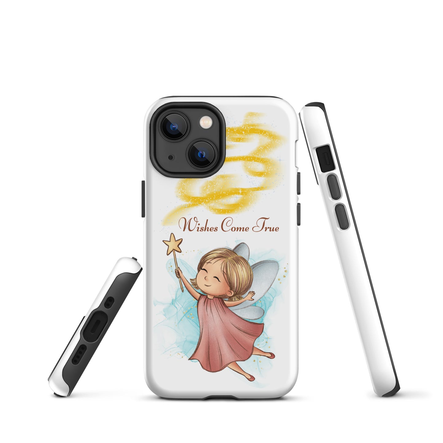 Tough case for iPhone 11, 12, 13, 14, 15, 16 Variations | Wishes Come True - Pink Fairy