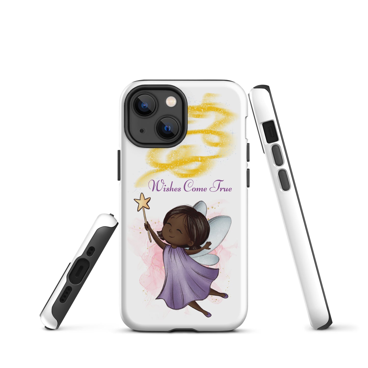 Tough case for iPhone 11, 12, 13, 14, 15, 16 Variations | Wishes Come True - Purple Fairy