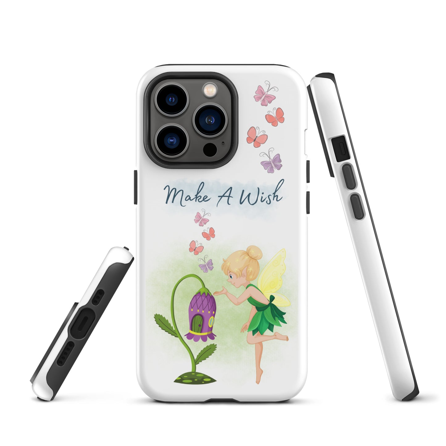Tough case for iPhone 11, 12, 13, 14, 15, 16 Variations | Make A Wish Green Fairy