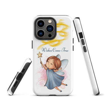 Tough case for iPhone 11, 12, 13, 14, 15, 16 Variations | Wishes Come True - Blue Fairy
