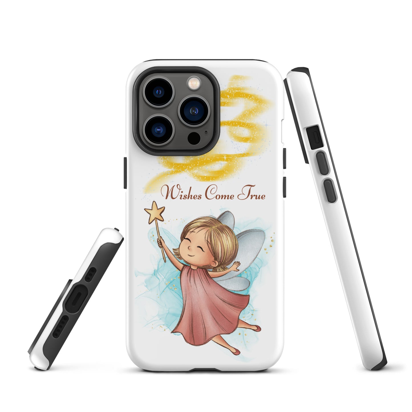 Tough case for iPhone 11, 12, 13, 14, 15, 16 Variations | Wishes Come True - Pink Fairy