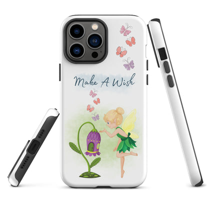 Tough case for iPhone 11, 12, 13, 14, 15, 16 Variations | Make A Wish Green Fairy