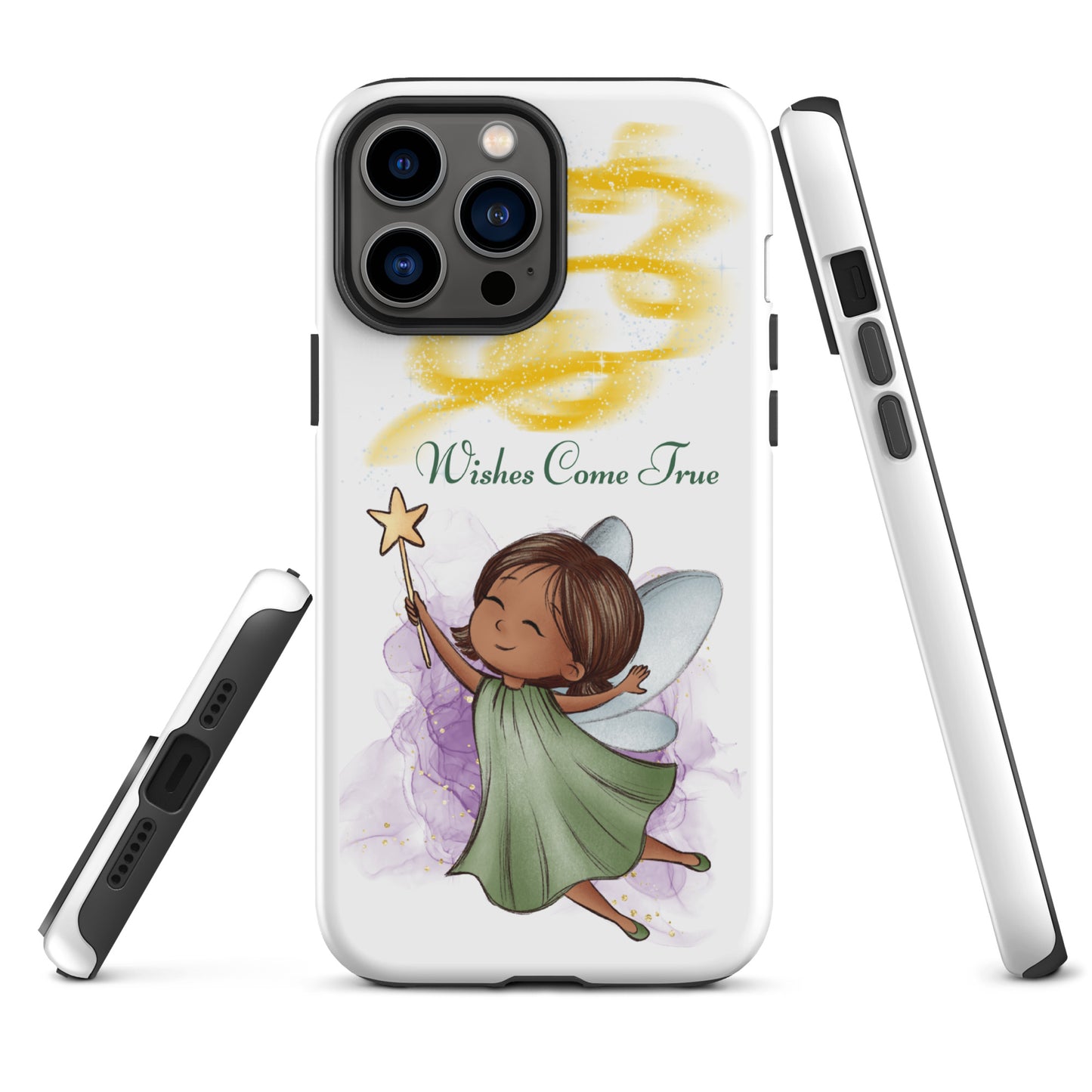 Tough case for iPhone 11, 12, 13, 14, 15, 16 Variations | Wishes Come True - Green Fairy