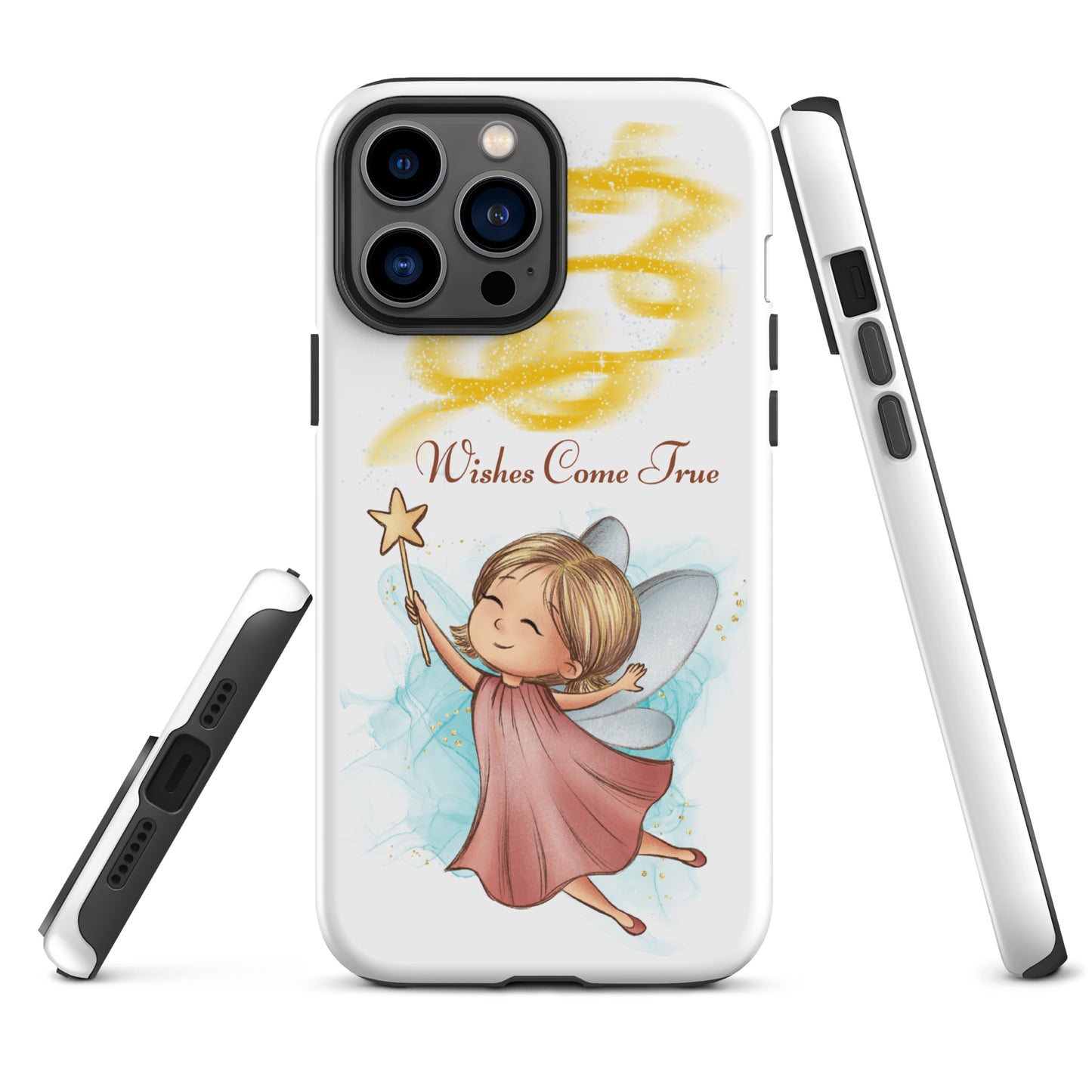 Tough case for iPhone 11, 12, 13, 14, 15, 16 Variations | Wishes Come True - Pink Fairy