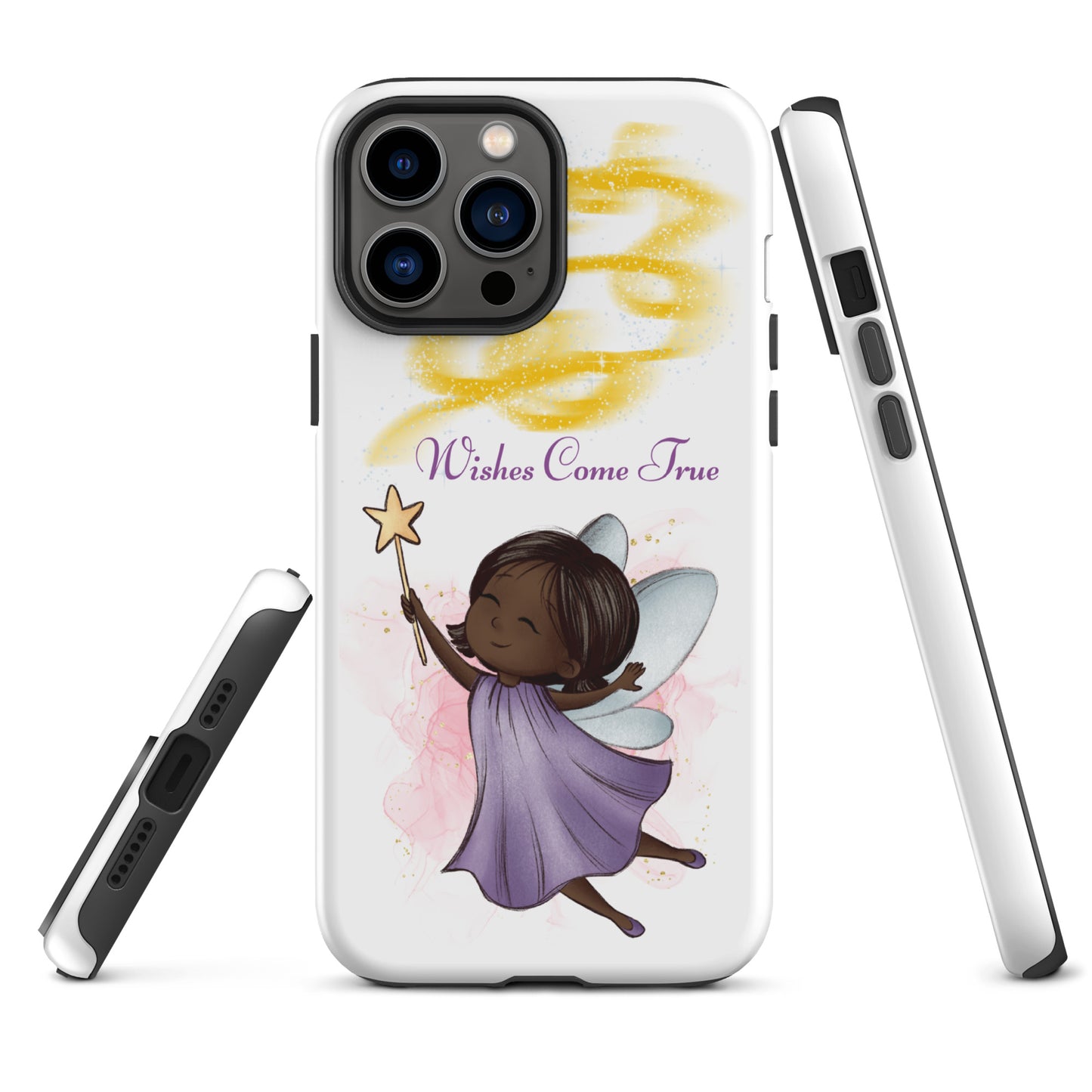 Tough case for iPhone 11, 12, 13, 14, 15, 16 Variations | Wishes Come True - Purple Fairy