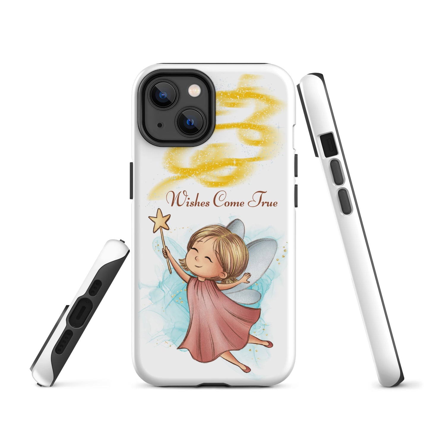 Tough case for iPhone 11, 12, 13, 14, 15, 16 Variations | Wishes Come True - Pink Fairy