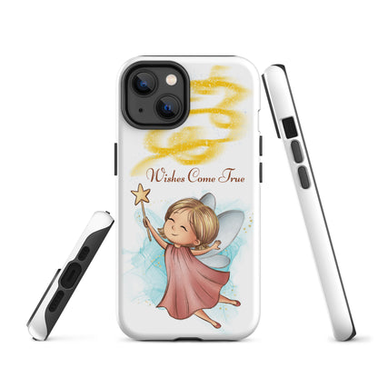 Tough case for iPhone 11, 12, 13, 14, 15, 16 Variations | Wishes Come True - Pink Fairy