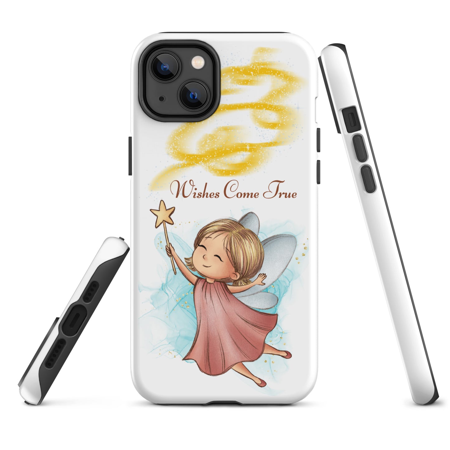 Tough case for iPhone 11, 12, 13, 14, 15, 16 Variations | Wishes Come True - Pink Fairy