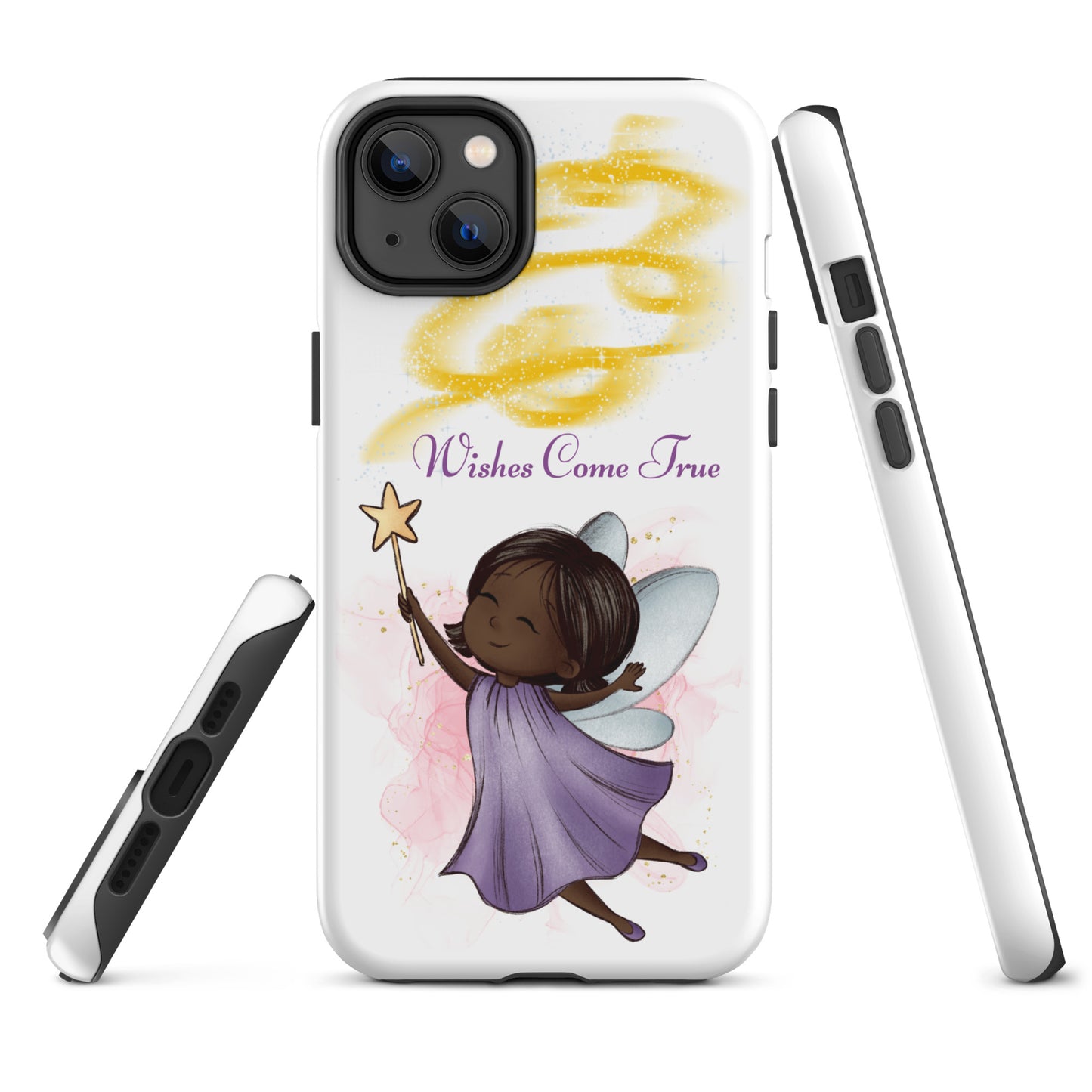 Tough case for iPhone 11, 12, 13, 14, 15, 16 Variations | Wishes Come True - Purple Fairy