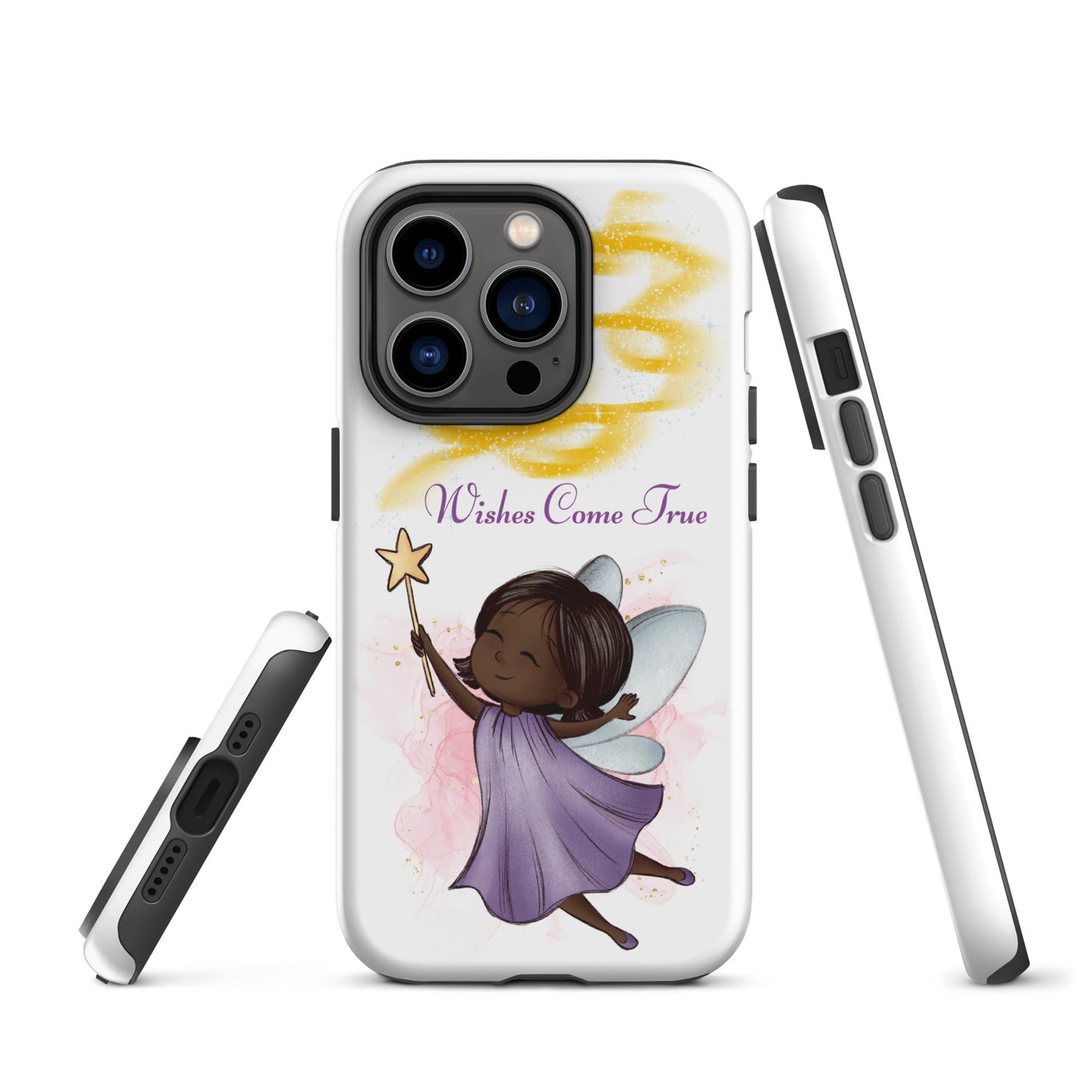 Tough case for iPhone 11, 12, 13, 14, 15, 16 Variations | Wishes Come True - Purple Fairy