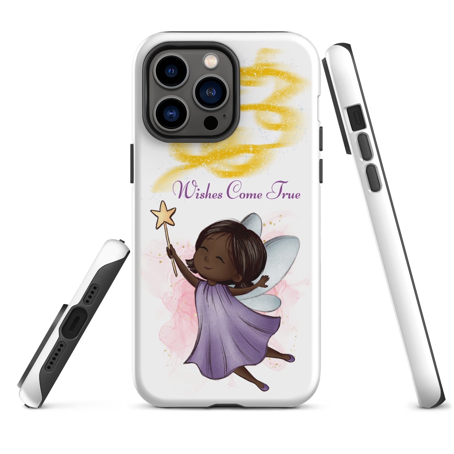 Tough case for iPhone 11, 12, 13, 14, 15, 16 Variations | Wishes Come True - Purple Fairy