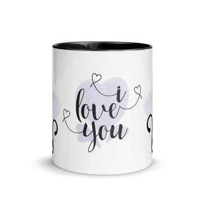 Accent Coffee Mug 11oz | I Love You | Black Cats Love Themed