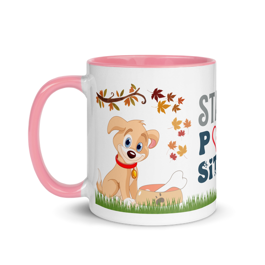 Accent Coffee Mug 11oz | Stay Pawsitive | Cat Dog Themed