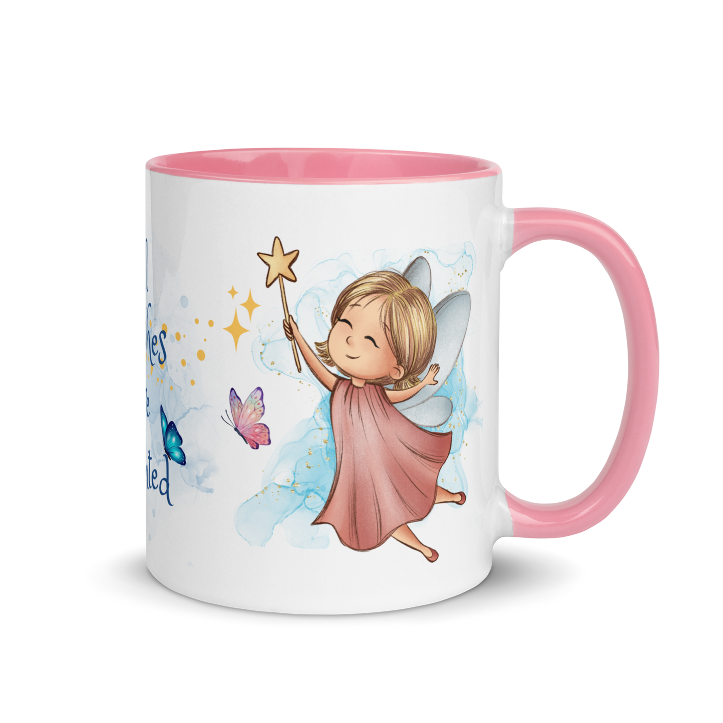 Accent Coffee Mug 11oz | All Wishes Are Granted | Pink Fairy