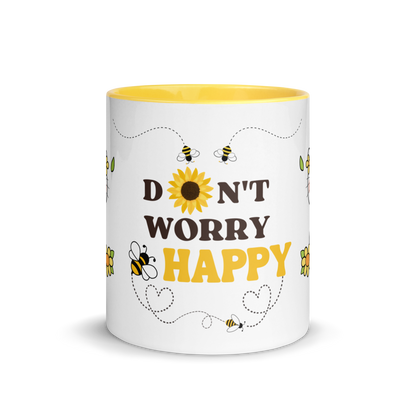 Accent Coffee Mug 11oz | Don't Worry BEE Happy