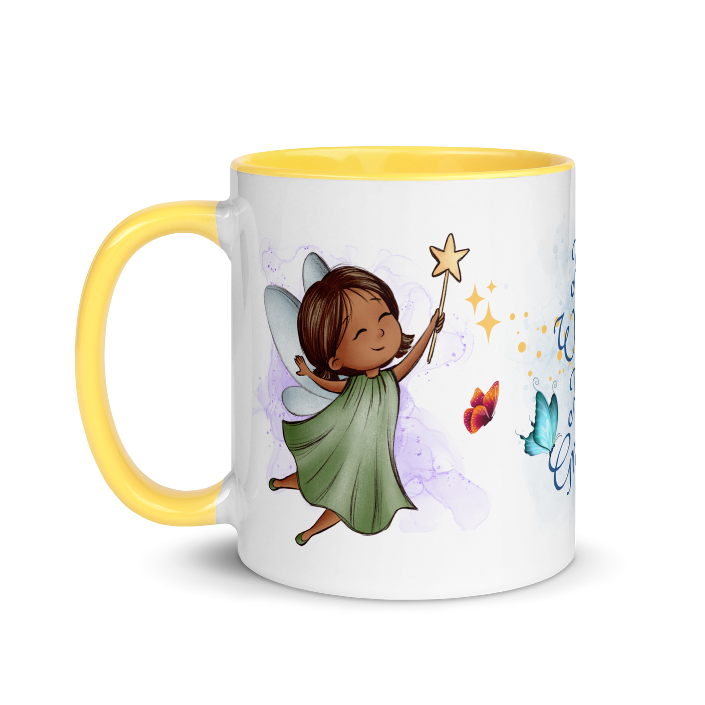 Accent Coffee Mug 11oz | All Wishes Are Granted | Green Fairy