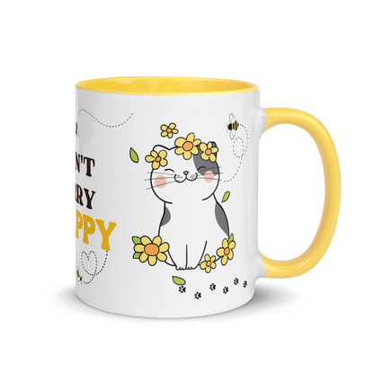 Accent Coffee Mug 11oz | Don't Worry BEE Happy